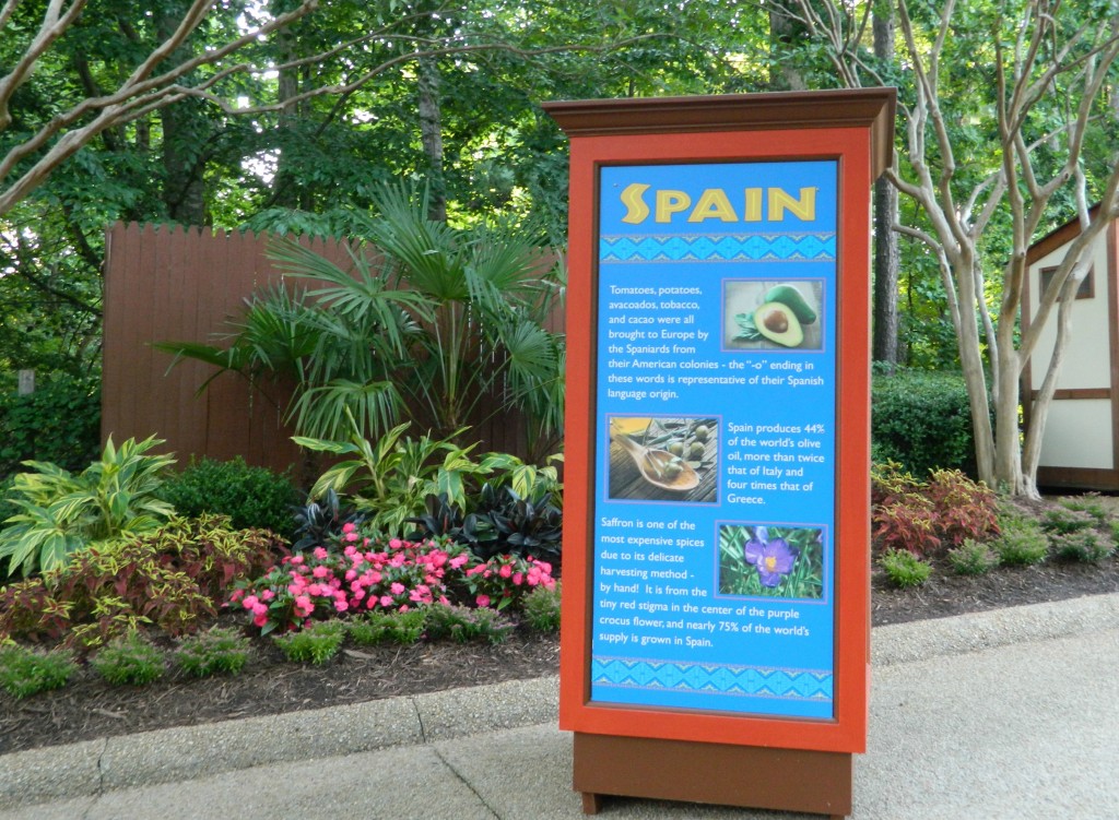 Spain description sign.